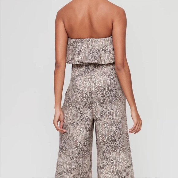 Aritzia Babaton Altamiro Flutter Sleeveless Jumpsuit- Snakeskin- Size 4 - Picture 5 of 14